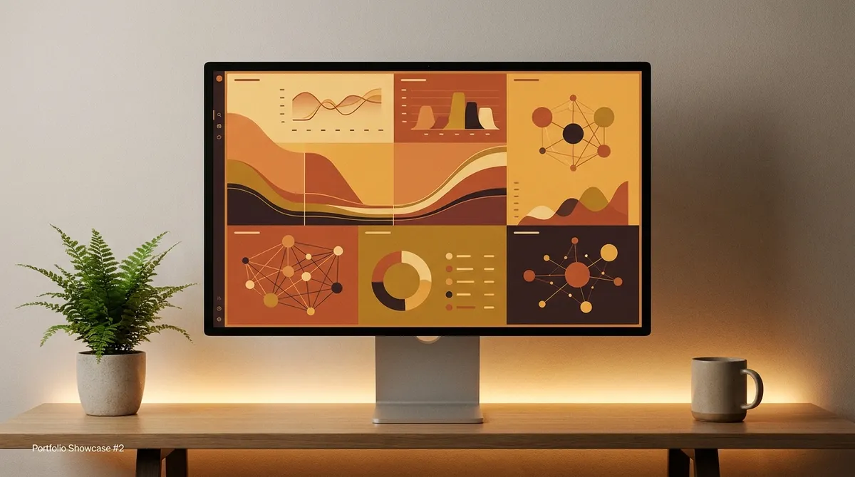 A laptop and a secondary monitor on a desk showing different views of a system — one a website, one a dashboard